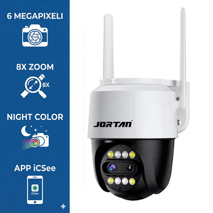 Camera de Supraveghere Jortan 3XM  Zoom Optic X8 Wifi, 6 Megapixeli, Night Color, Smart Tracking
