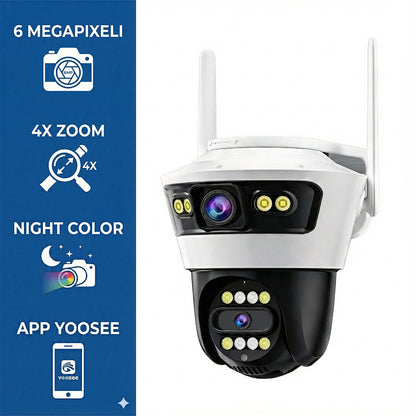 Camera de Supraveghere Jortan 4 Pro, Wifi, 6 Megapixeli, Zoom 4X, Night Vision, Audio Bidirectional