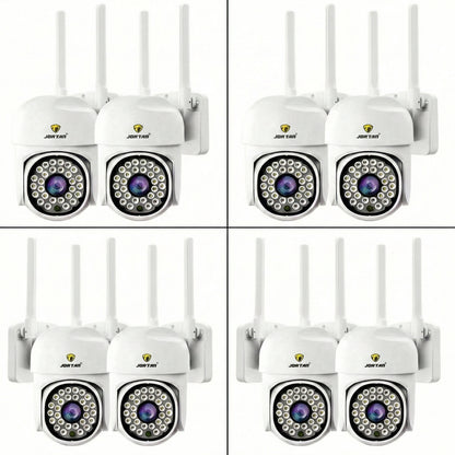 Set 8 Camere Wifi Jortan 8161QJ, 2 Megapixeli, 28 PIR LED, Night Vision, Smart Tracking