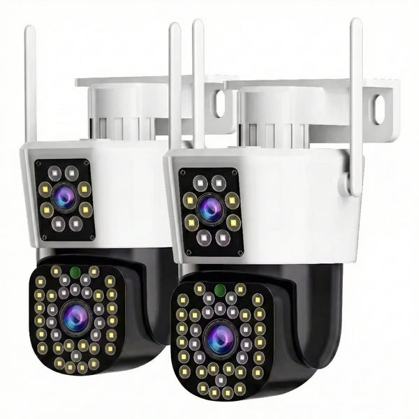 Set 2 Camere de Supraveghere Dubla Wifi Jortan 8293QJ, 6 Megapixeli, 44 PIR LED, Smart Tracking, Aplicatie YOOSEE