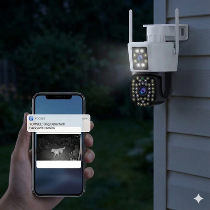 Set 2 Camere de Supraveghere Dubla Wifi Jortan 8293QJ, 6 Megapixeli, 44 PIR LED, Smart Tracking, Aplicatie YOOSEE