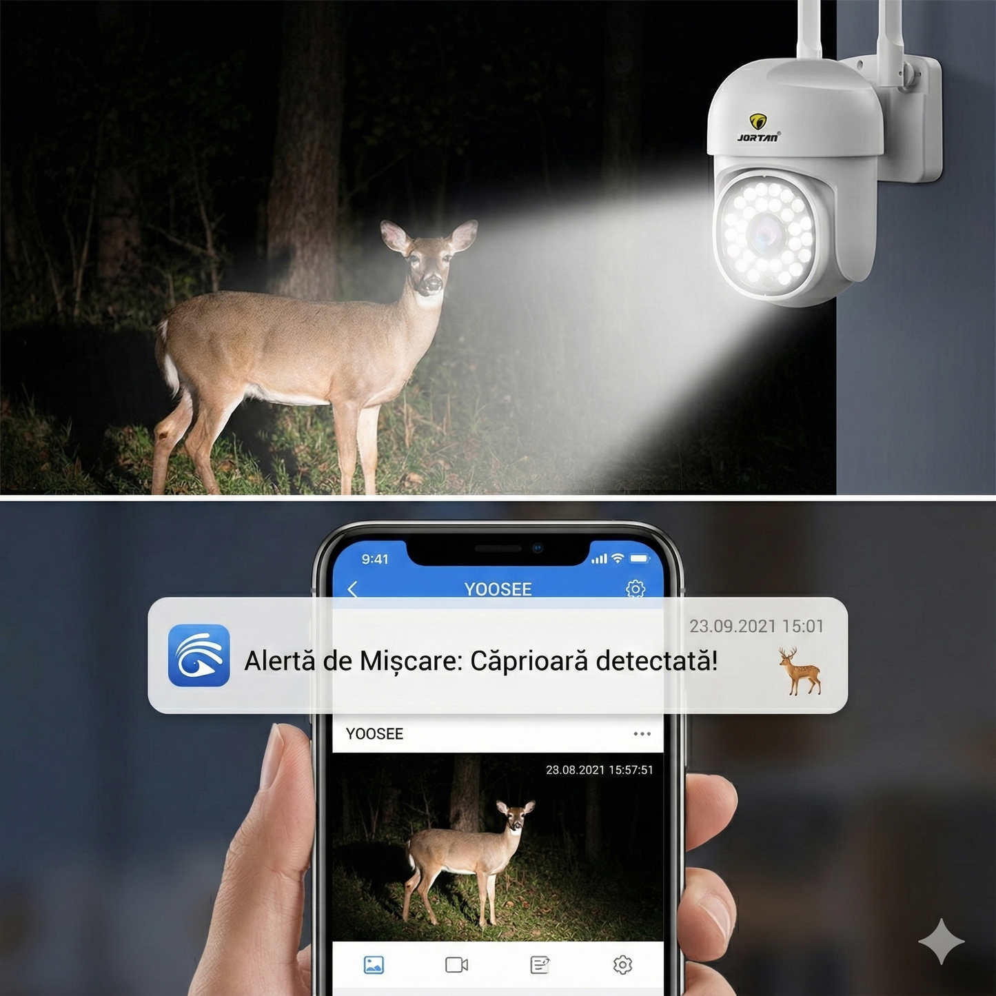 Camera Wifi Jortan 8161QJ, 2 Megapixeli, 28 PIR LED, Night Vision, Smart Tracking