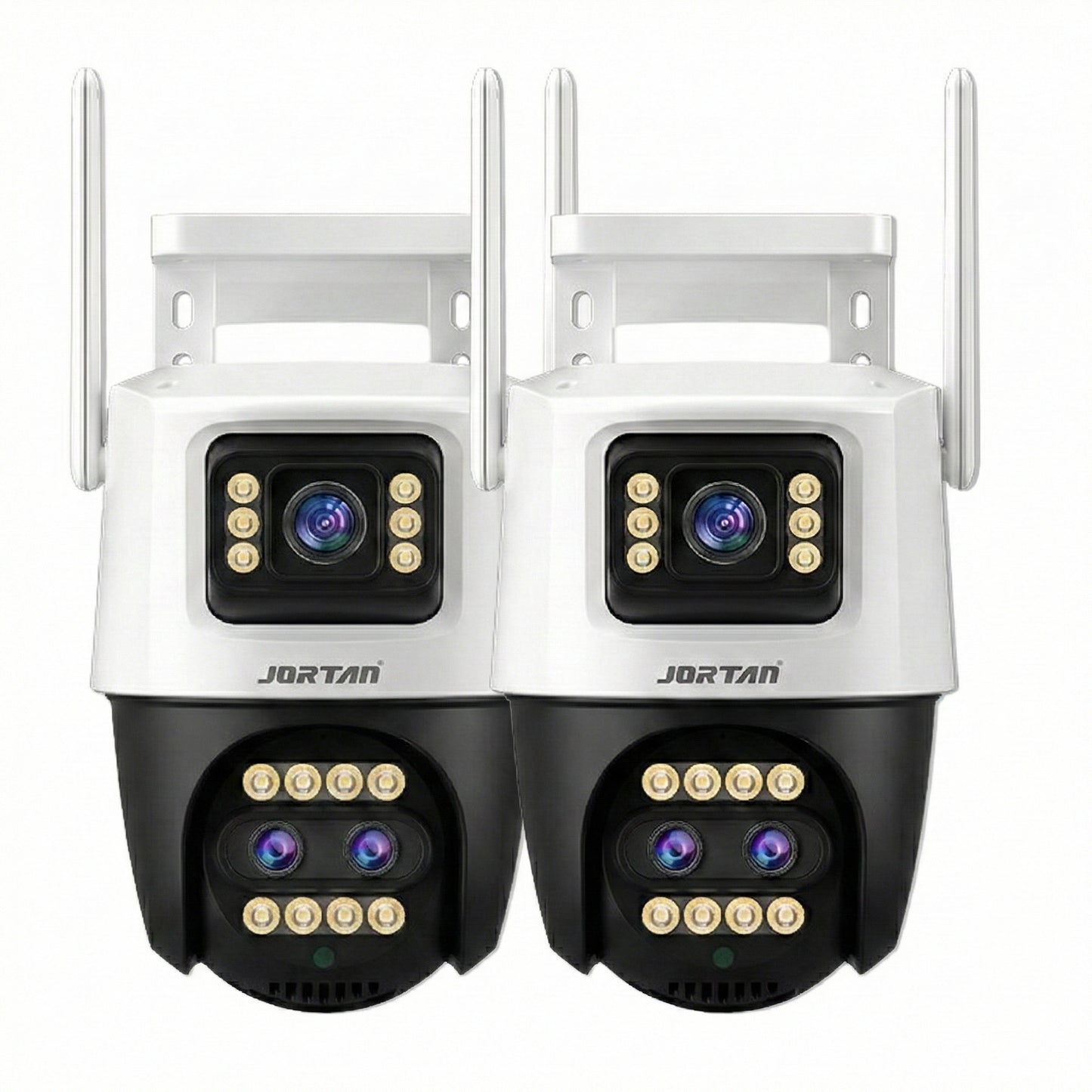 Set 2 Camere de Supraveghere Dubla Wifi Jortan 9999 PRO, 9 Megapixeli, Night Color, Smart Tracking, Aplicatie iCSee