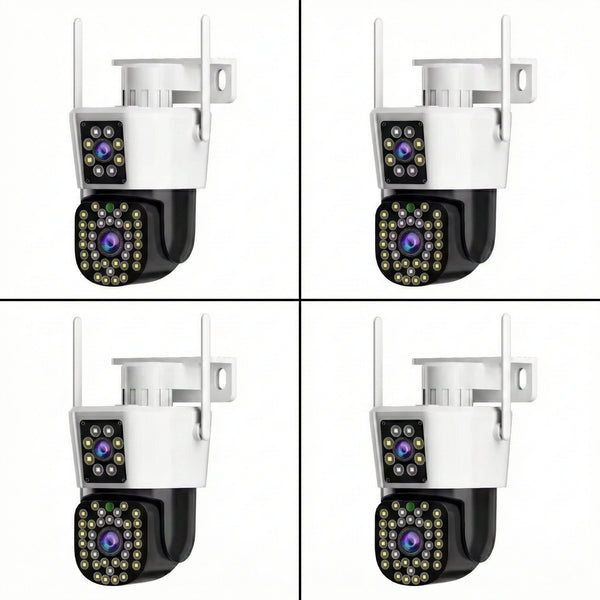 Set 4 Camere de Supraveghere Dubla Wifi Jortan 8293QJ, 6 Megapixeli, 44 PIR LED, Smart Tracking, Aplicatie YOOSEE