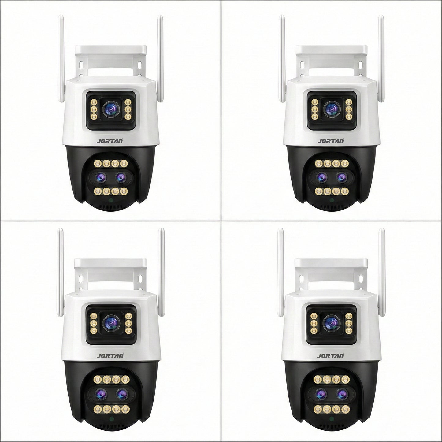 Set 4 Camere de Supraveghere Dubla Wifi Jortan 9999 PRO, 9 Megapixeli, Night Color, Smart Tracking, Aplicatie iCSee