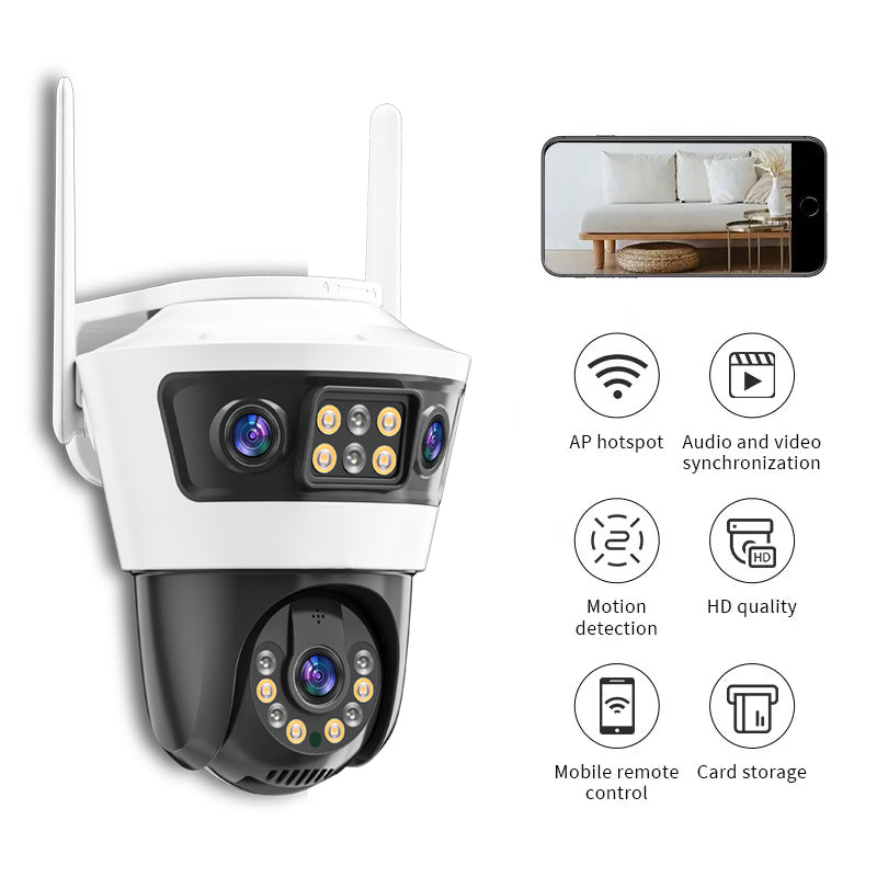 Camera de Supraveghere Jortan 6 Wifi, 9 Megapixeli, Rezolutie 2K, Night Color, Smart Tracking