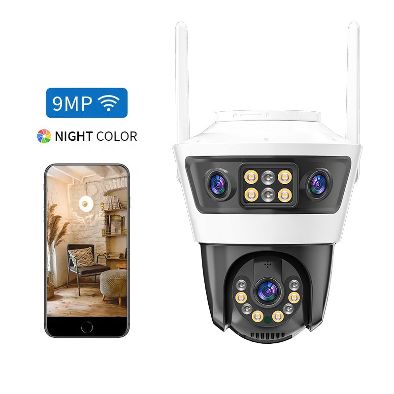 Camera de Supraveghere Jortan 6 Wifi, 9 Megapixeli, Rezolutie 2K, Night Color, Smart Tracking