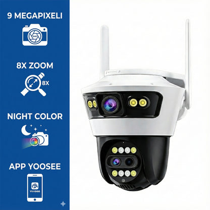 Camera de Supraveghere Jortan 5 Pro Wifi, 9 Megapixeli, Zoom 8X, Night Color, Audio Bidirectional