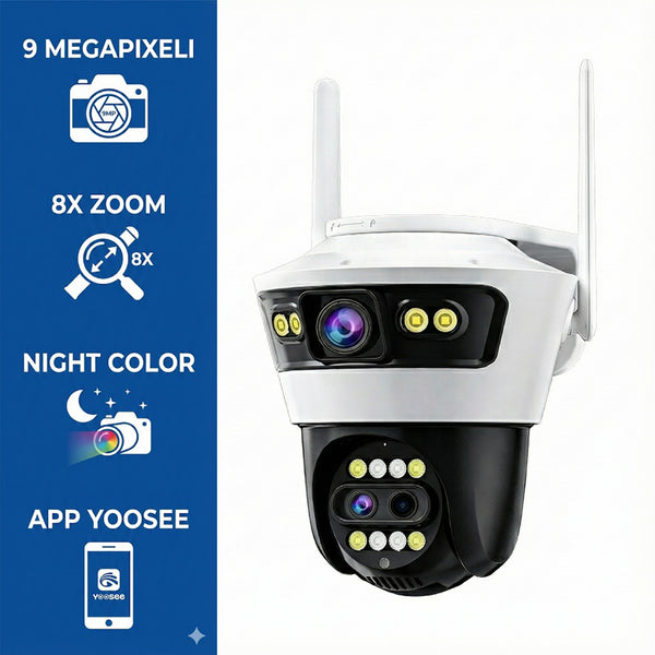 Camera de Supraveghere Jortan 5 Pro Wifi, 9 Megapixeli, Zoom 8X, Night Color, Audio Bidirectional