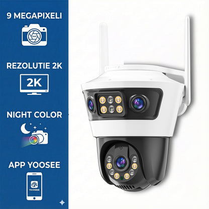 Camera de Supraveghere Jortan 6 Wifi, 9 Megapixeli, Rezolutie 2K, Night Color, Smart Tracking